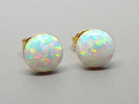 Opal stud earrings - OpaLandJewelry