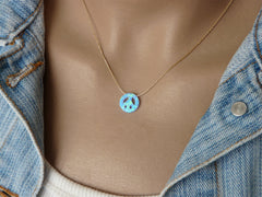 Peace sign necklace - OpaLandJewelry