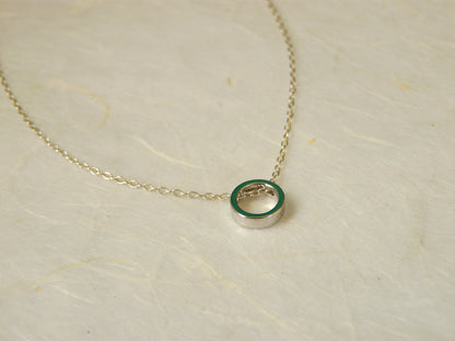 Dainty circle necklace - OpaLandJewelry