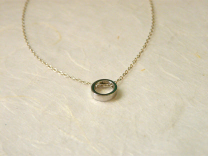 Dainty circle necklace - OpaLandJewelry