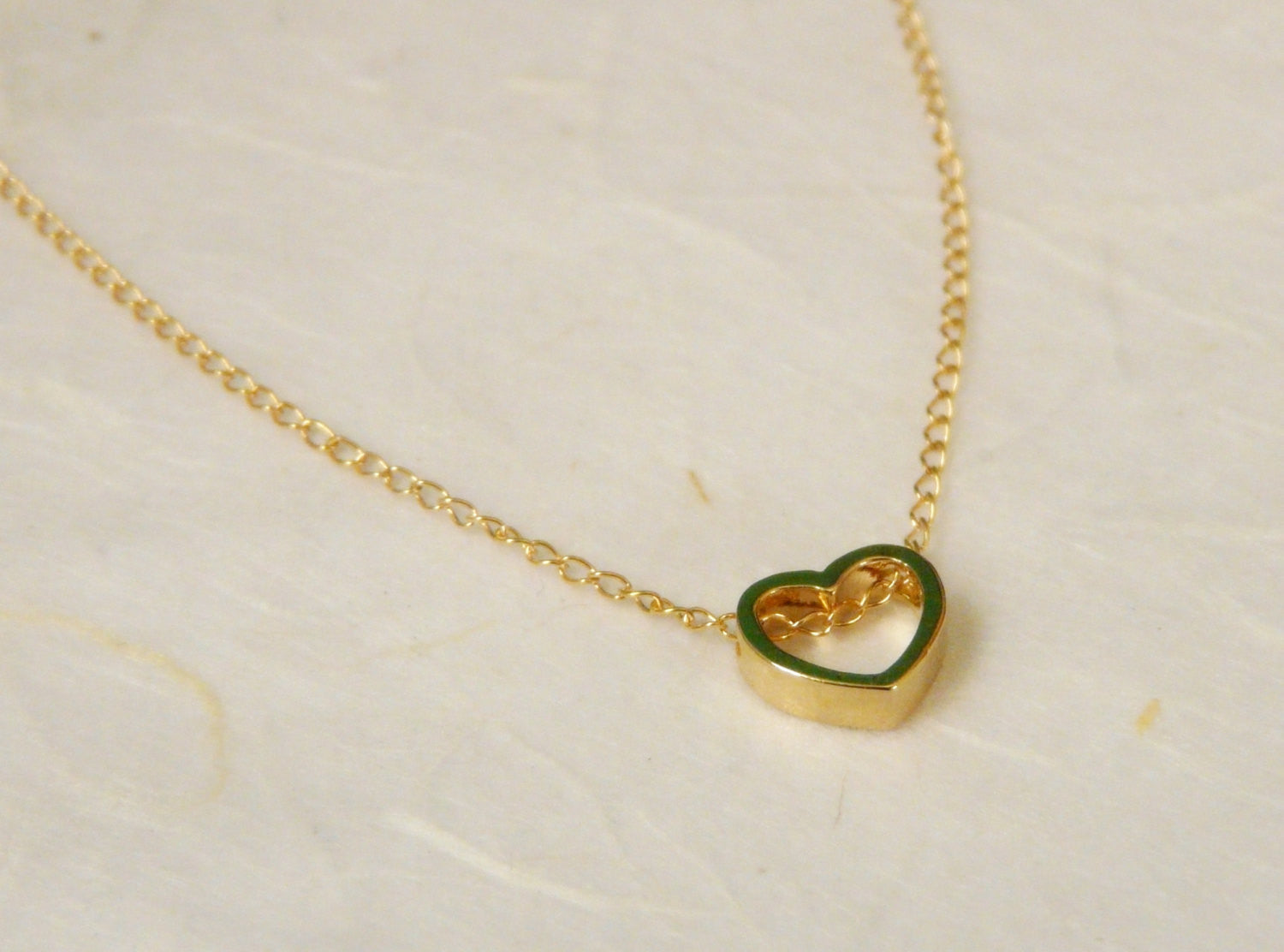Dainty Heart necklace - OpaLandJewelry