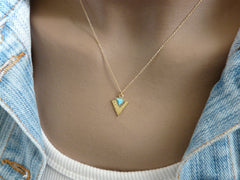 Turquoise Geometric necklace - OpaLandJewelry